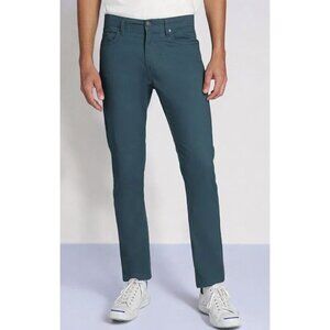 Jachs NY Straight Slim Fit Stretch Twill 5 Pocket Pant Dark Teal NEW 42 X 32